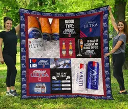 Michelob Ultra Funny Gift Idea For Beer Lover Quilt and Home Decor