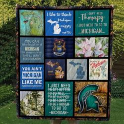 Michigan Cl14100318Mdq Quilt Blanket and Home Decor