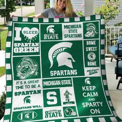 Michigan State Spartans Quilt Blanket B240509  Quilt and Home Decor