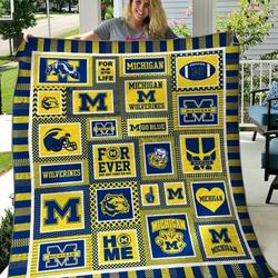 Michigan Wolverines Quilt Blanket  Limited Quilt Blanket and Home Decor