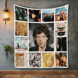 Mick Jagge Album Covers Quilt Blanket and Home Decor
