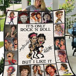 Mick Jagger And Keith Richards Quilt-Blanket and Home Decor