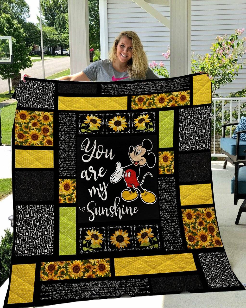 Mickey Mouse You Are My Sunshine Quilt Blanket Quilt and Home Decor