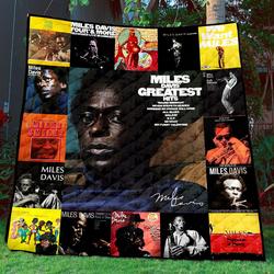 Mida Tml310716 Miles Davis Quilt Blanket  Quilt and Home Decor