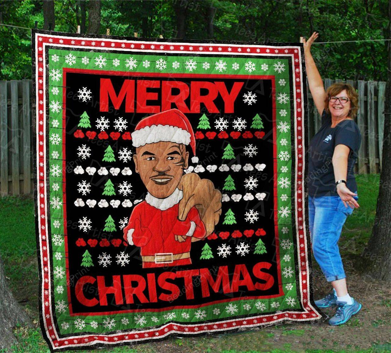 Mike Tyson Quilt Blanket and Home Decor