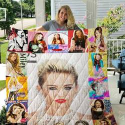 Miley Cyrus Quilt Blanket 01149 and Home Decor