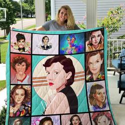 Millie Bobby Brown Quilt Blanket 01 and Home Decor