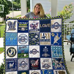 Milwaukee Brewers Quilt Blanket and Home Decor