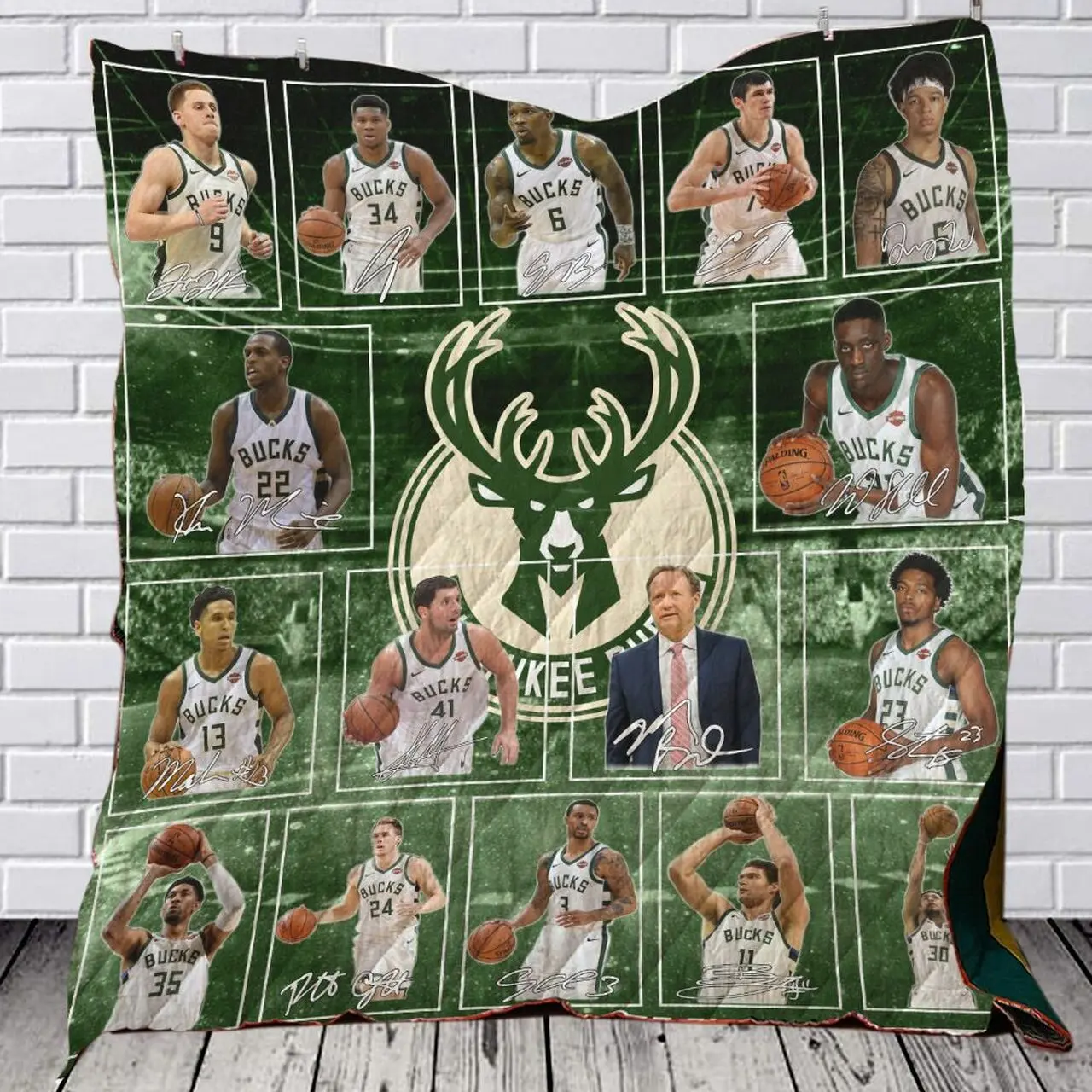 Milwaukee Bucks Quilt Blanket Bs1025 and Home Decor