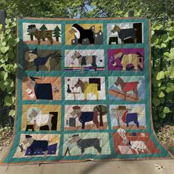 Miniature Schnauzer Bl070625 Quilt Blanket and Home Decor