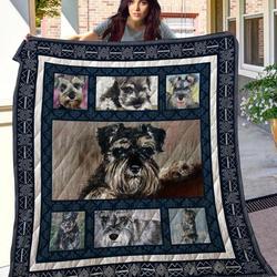 Miniature Schnauzer Cl08110298Mdq Quilt Blanket and Home Decor