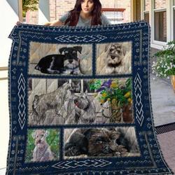 Miniature Schnauzer Cl08110300Mdq Quilt Blanket and Home Decor