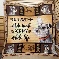 Miniature Schnauzer Dog Quilt Aix and Home Decor