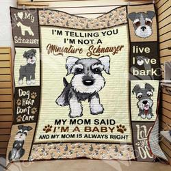 Miniature Schnauzer Dog Quilt Mbb and Home Decor