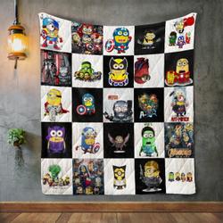 Minion Avengers Album Covers Quilt Blanket and Home Decor