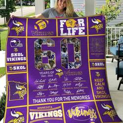 Minnesota Vikings Quilt Blanket Th0207 Fan Made and Home Decor