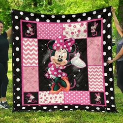 Minnie Mouse Gift Idea For Disney Fan Quilt and Home Decor
