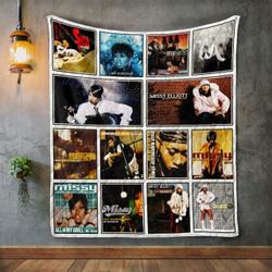 Missy Elliott Album Covers Quilt Blanket and Home Decor