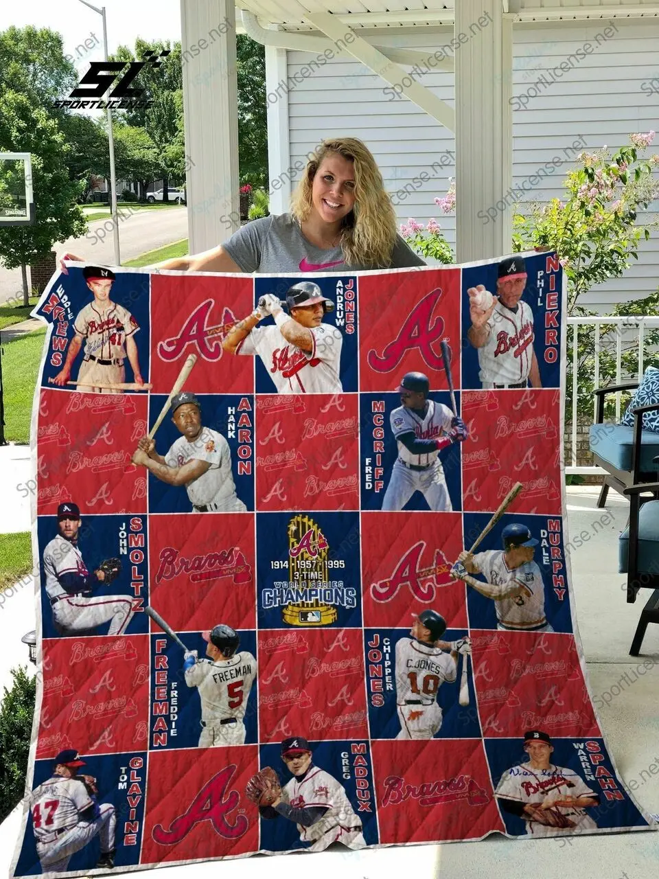 Mlb Atlanta Braves Quilt Blanket 03 and Home Decor