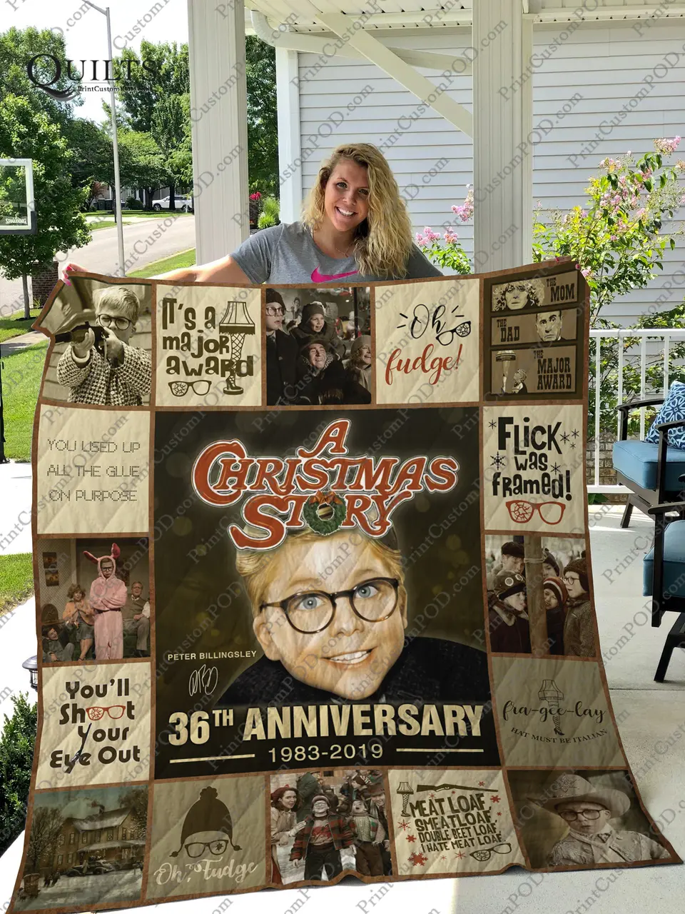 Mofi -A Christmas Story Quilt Blanket Ver 1 and Home Decor