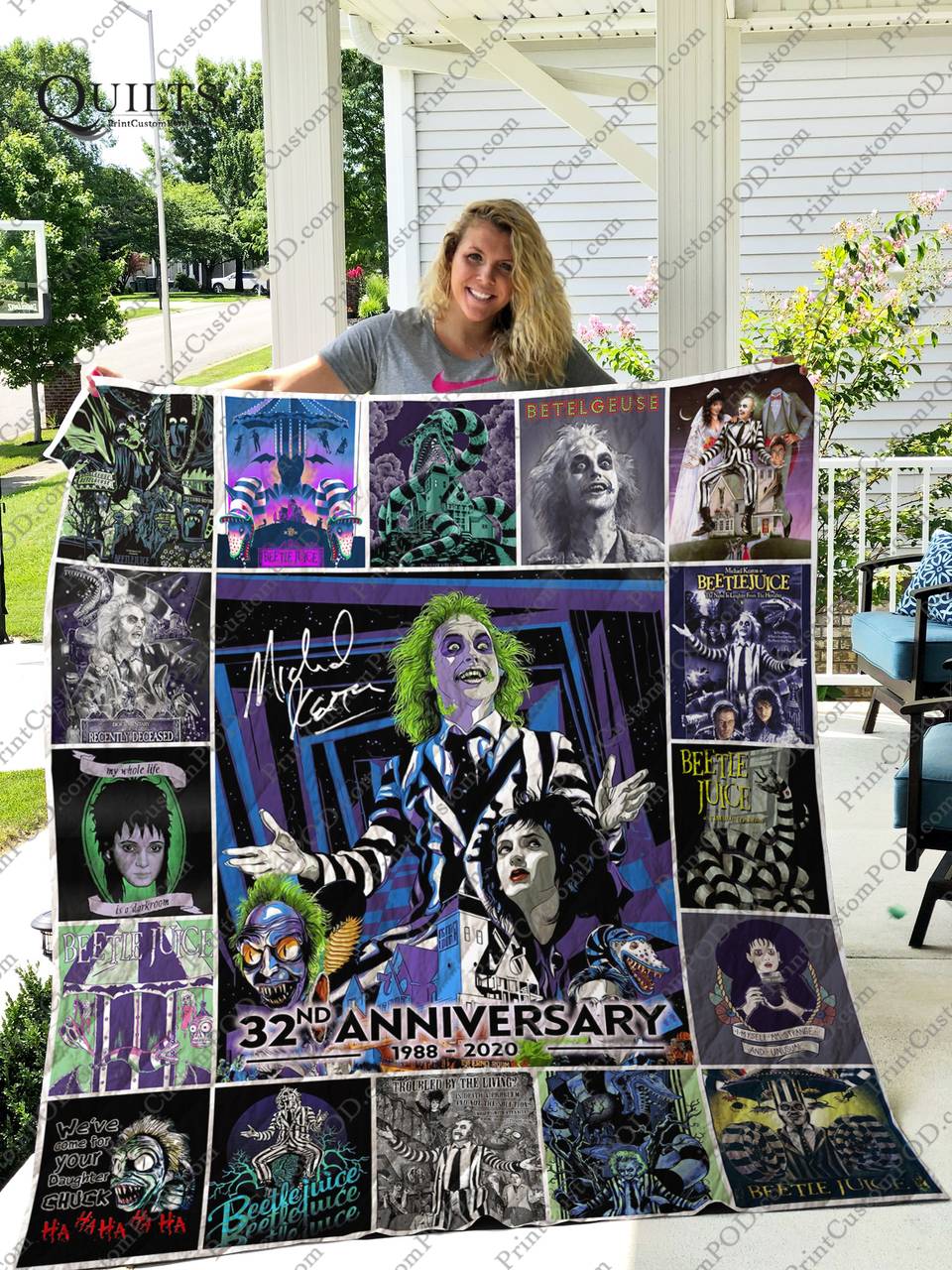 Mofi - Beetlejuice Quilt Blanket For Fans Ver 17 and Home Decor