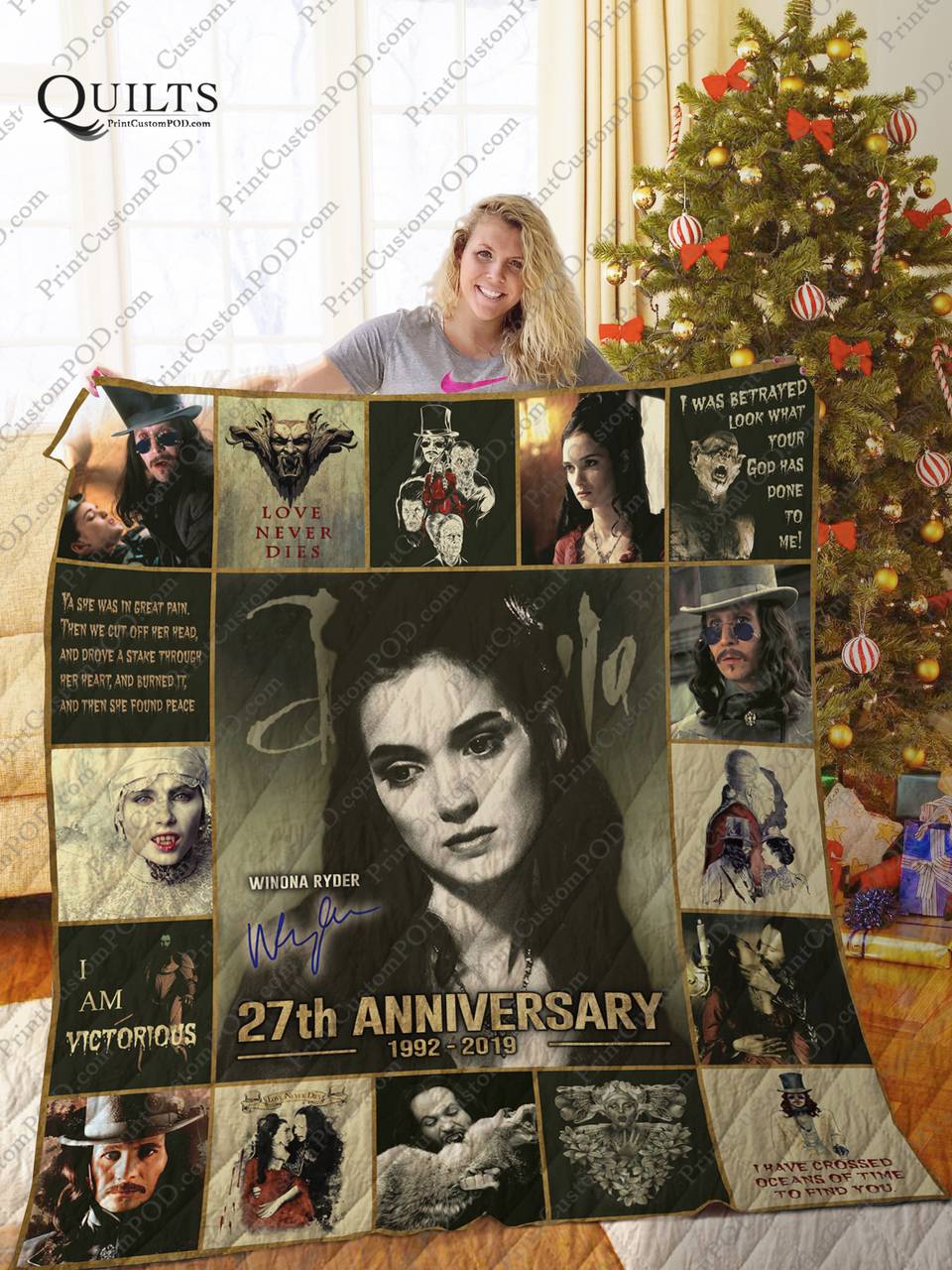 Mofi -Bram StokerS Dracula Quilt Blanket Ver 2 and Home Decor