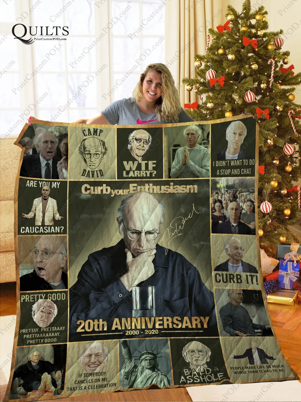 Mofi - Curb Your Enthusiasm Quilt Blanket Ver 17-2 and Home Decor