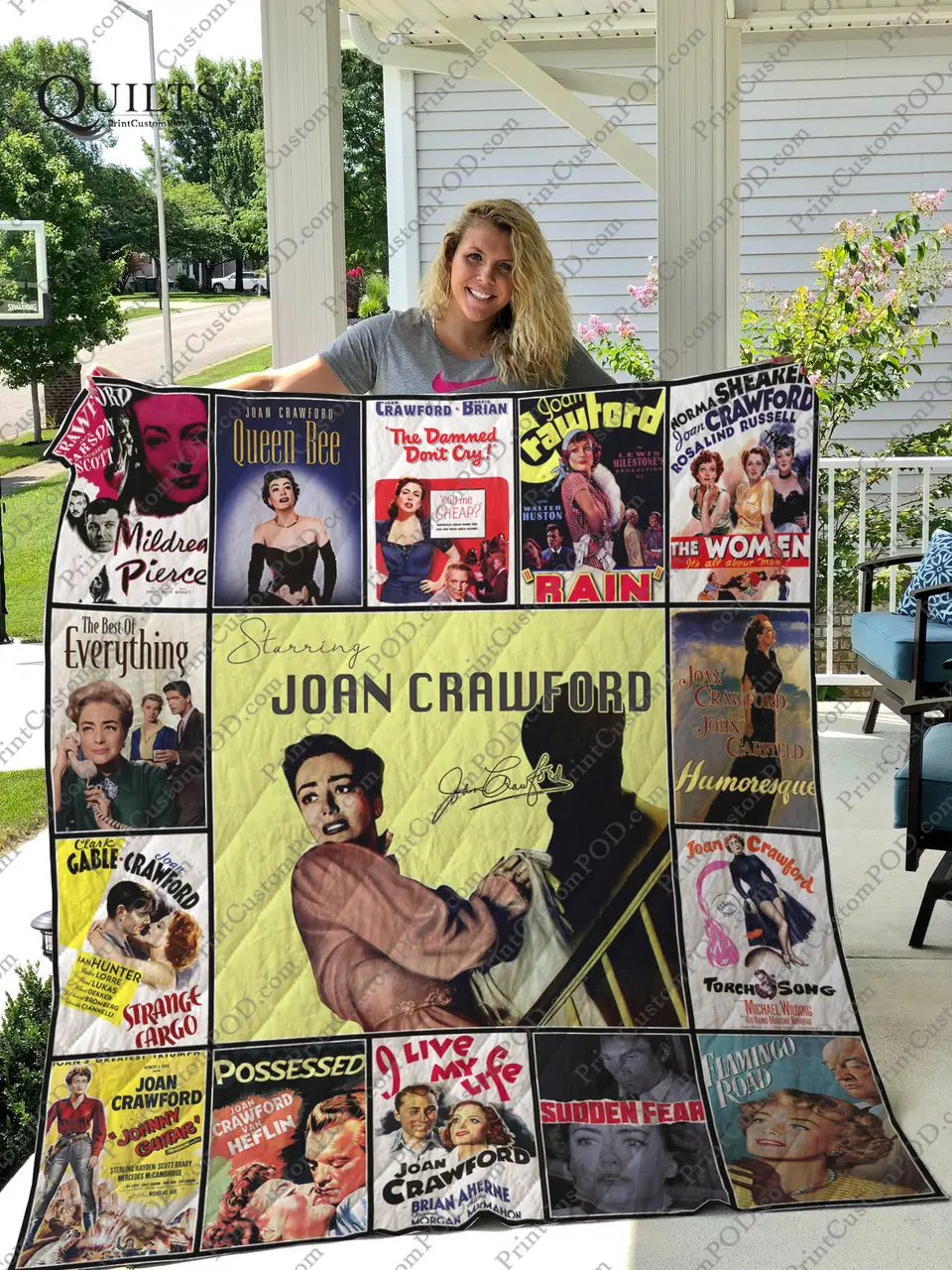 Mofi - Joan Crawford Quilt Blanket For Fans Ver 17 and Home Decor