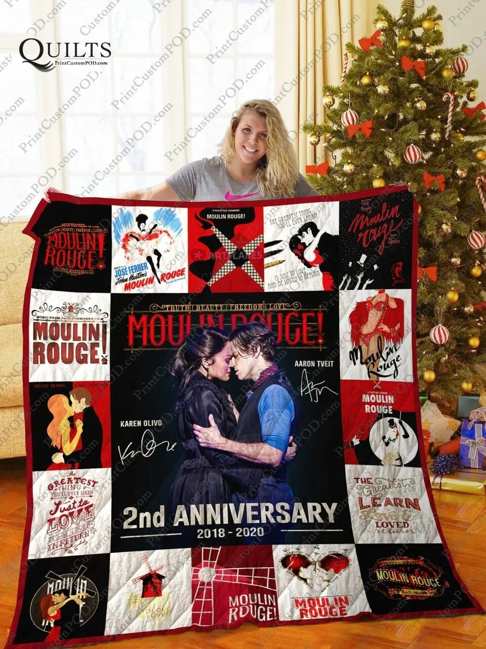 Mofi Moulin Rouge The Musical Quilt Blanket Ver 1 and Home Decor