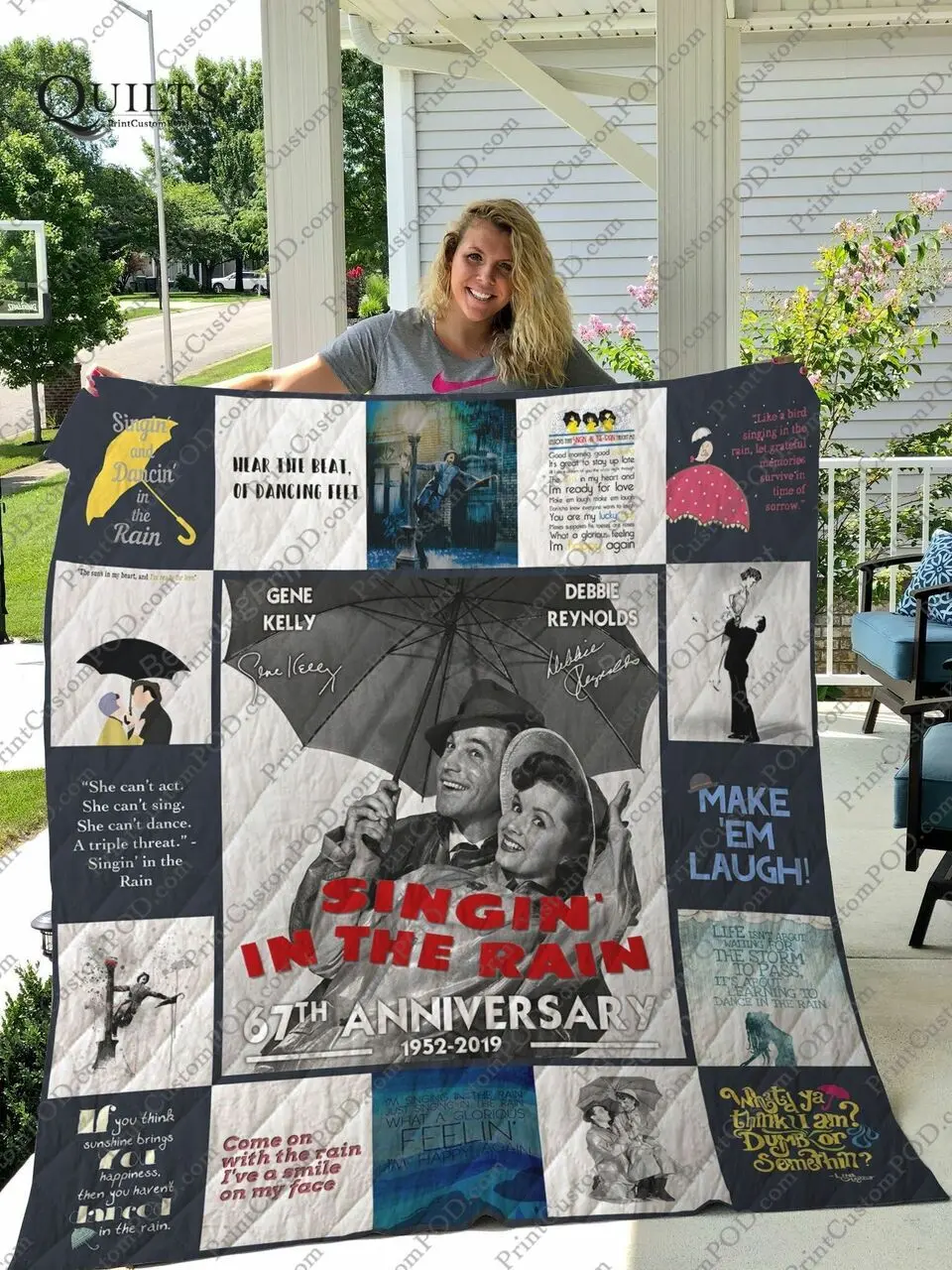 Mofi Singing In The Rain Quilt Blanket For Fans Ver 2 and Home Decor