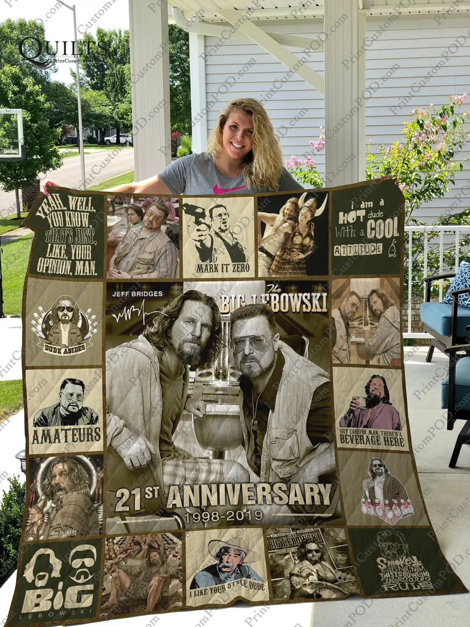 Mofi -The Big Lebowski Quilt Blanket Ver 2 and Home Decor