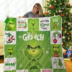 Mofi The Grinch Quilt Blanket Ver 2 and Home Decor