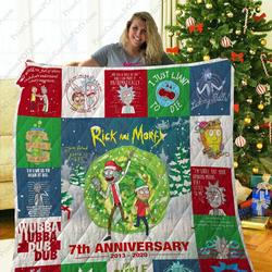 Mofi X Amp 8211 Rick And Morty Quilt Blanket and Home Decor