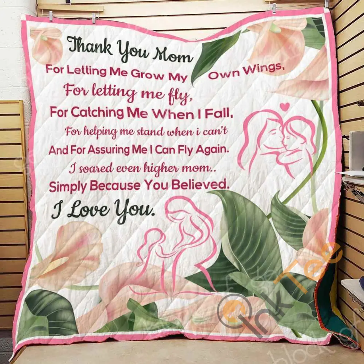 Mom I Really Love You Blanket KC1807 Quilt and Home Decor
