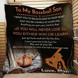 Mom Son I Want You To Believe Blanket Th0907 Quilt and Home Decor