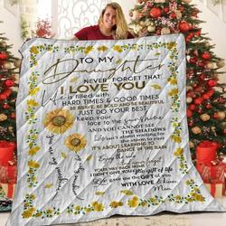 Mom To My Daughter 3D Customized Quilt Love and Home Decor