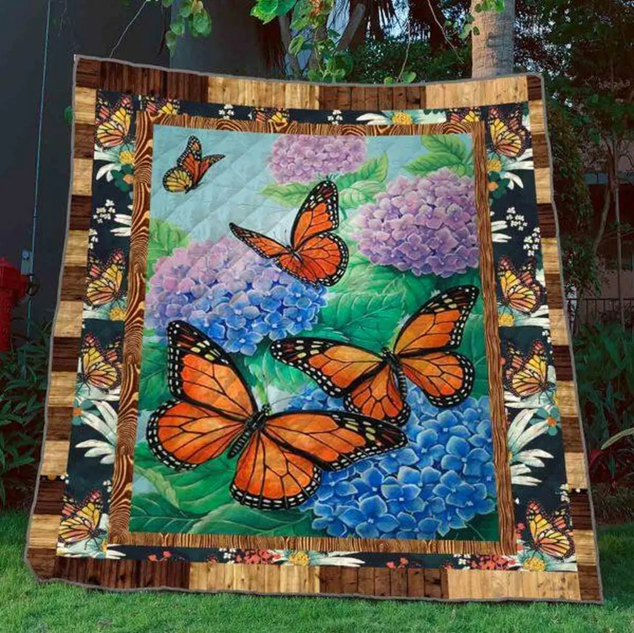 Monarch Butterflies Garden Quilt Blanket Yct8 Quilt and Home Decor
