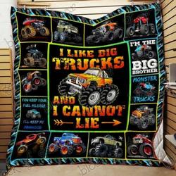 Monster Truck Cl18100450Mdq Quilt Blanket and Home Decor
