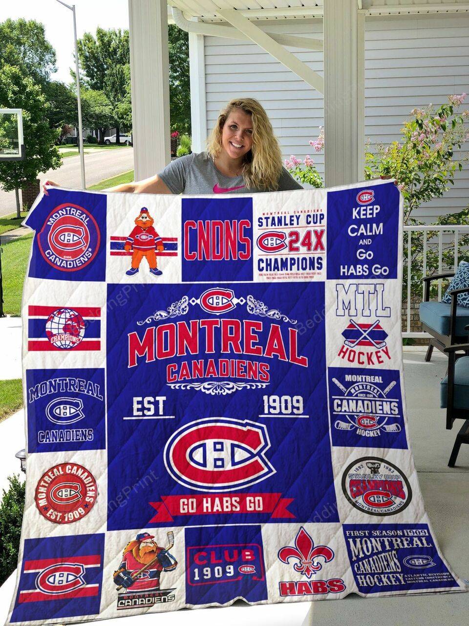 Montreal Canadiens Quilt Blanket 01 and Home Decor