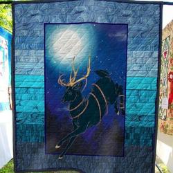 Moon Deer Quilt Blanket  Quilt and Home Decor