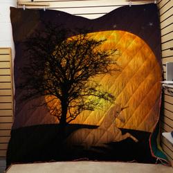 Moon Unicorn Fable Mythical Quilt and Home Decor