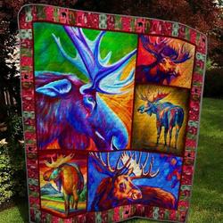 Moose Bs0904 6 Quilt Blanket  Quilt and Home Decor