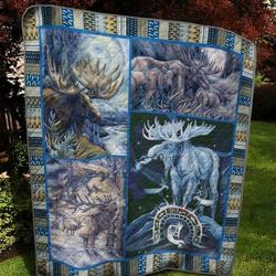 Moose Bs0904 7 Quilt Blanket  Quilt and Home Decor