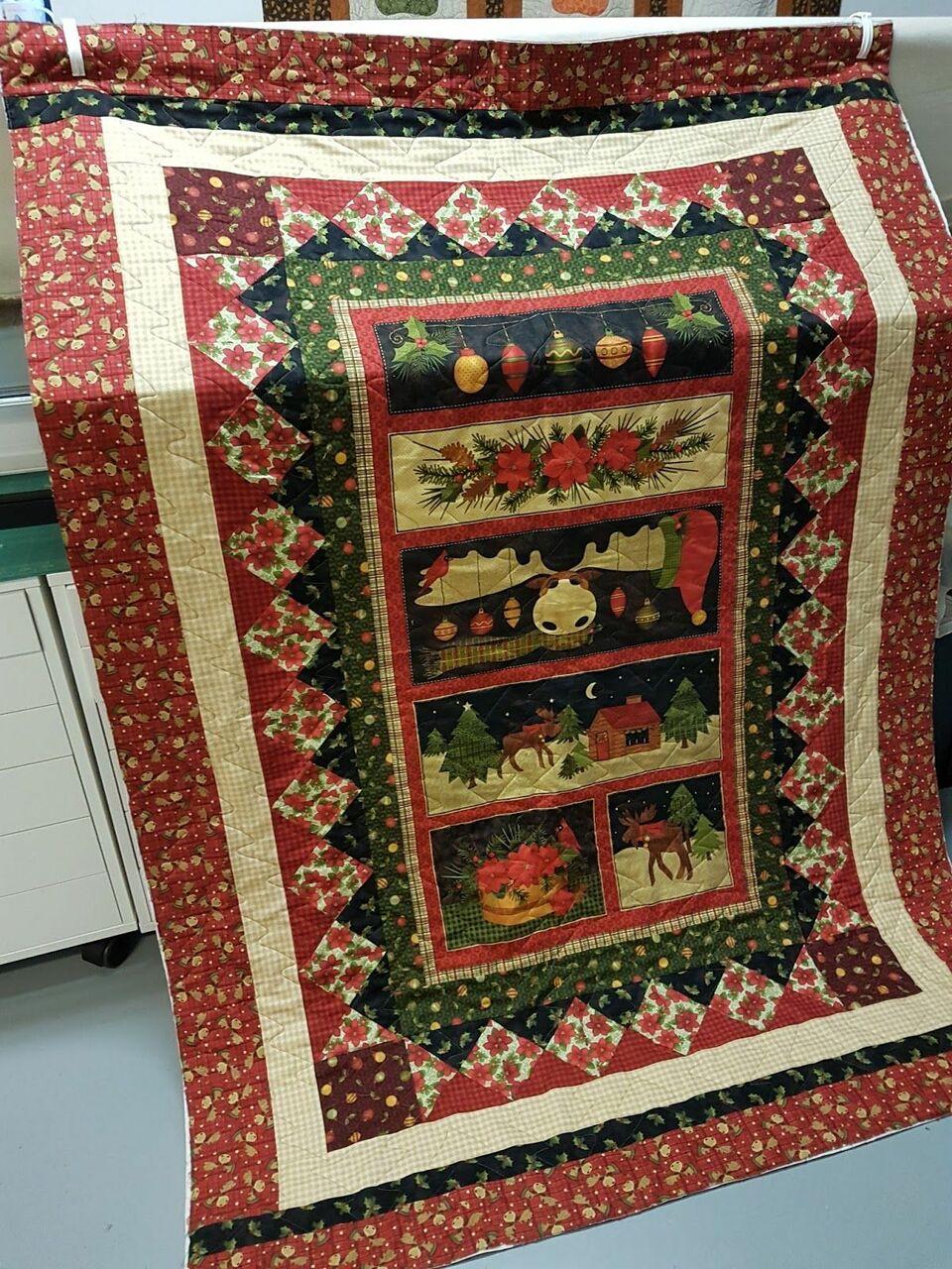 Moose Christmas Clm1611552 Quilt Blanket and Home Decor