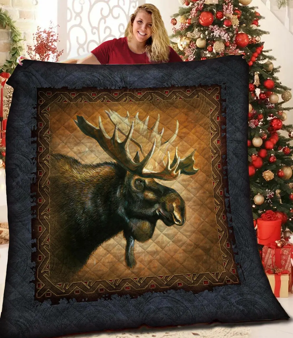 Moose Jfj Quilt Lvj and Home Decor