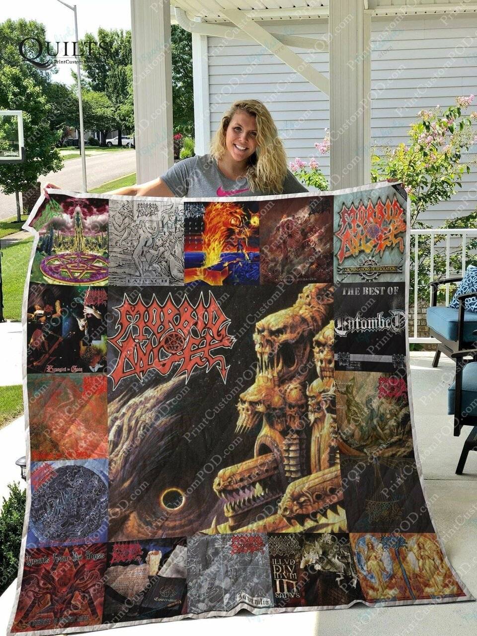 Morbid Angel Albums Quilt Blanket For Fans Ver 17 and Home Decor