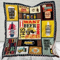 More Beer Blanket Kc1307 Quilt and Home Decor
