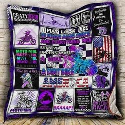 Motocross Girl Hur Quilt qw and Home Decor