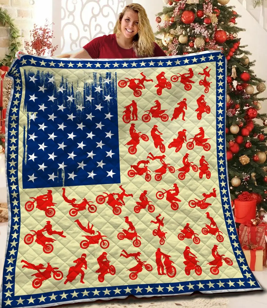 Motocross Jfj Quilt Ljq and Home Decor