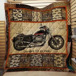 Motocycles Washable Handmade Quilt 2611-06 and Home Decor